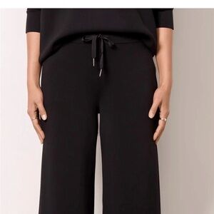 SPANX Air Essentials Xl Black Wide-Leg  Drawstring Pants, NWOT